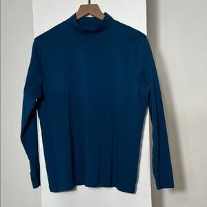 Lands' End Blue Turtleneck Top